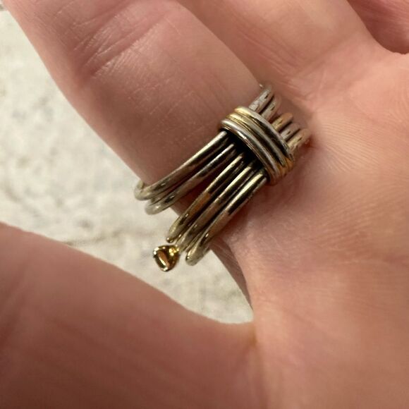 Vintage Multiband 1960s Rhinestone Ring Size 5.75 - Picture 5 of 9